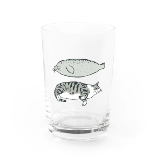 猫とアザラシ Water Glass