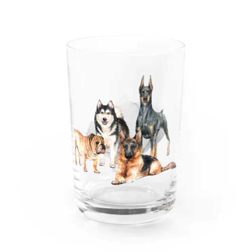 ちょっぴり強面の大きい犬たち。 Water Glass