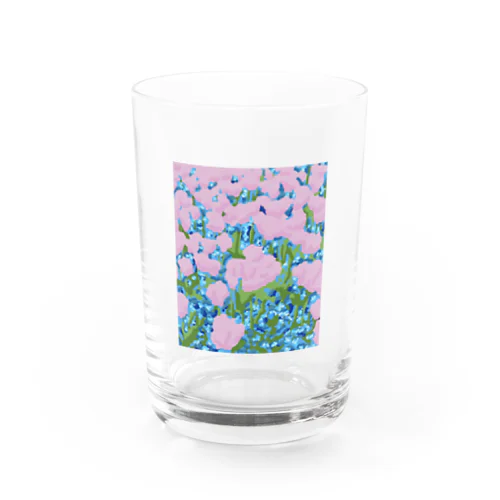 チューリップとネモフィラ Water Glass