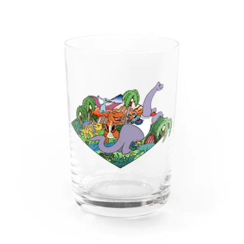 DINO'S PARADISE Water Glass