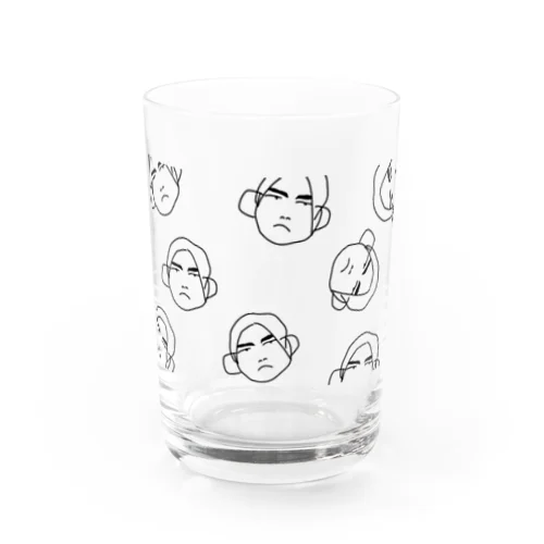 この顔を街で見つけよう Water Glass