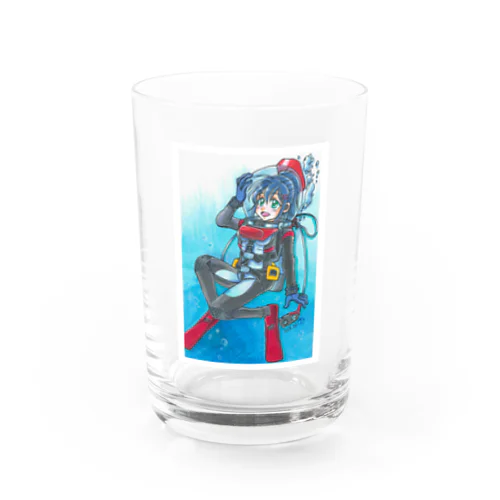 ダイビング娘さん Water Glass