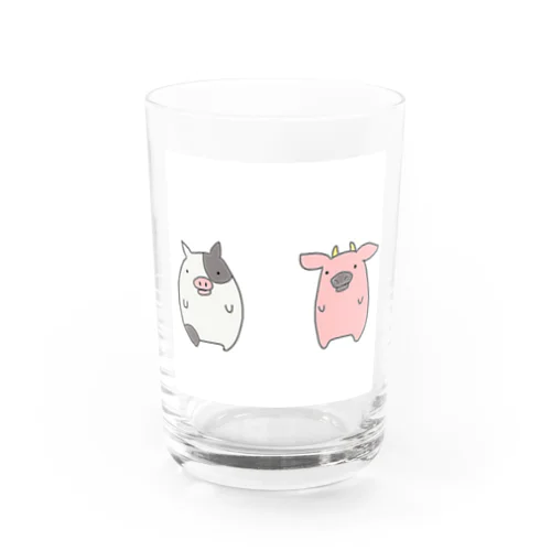 食っちゃ寝ぶーぶーもーもー Water Glass