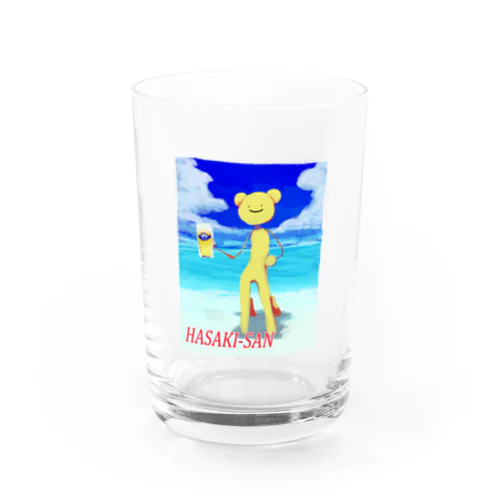 ビールを持ったはさきさん Water Glass