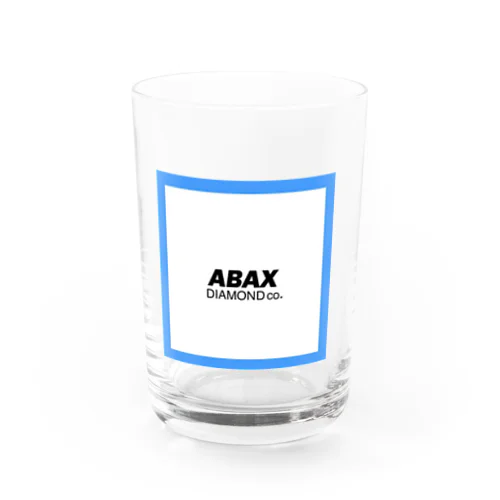 ABAX DIAMOND co.   BLUE logo Water Glass