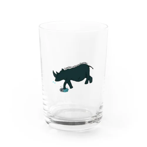 Good rhino drinks good beer Water Glass