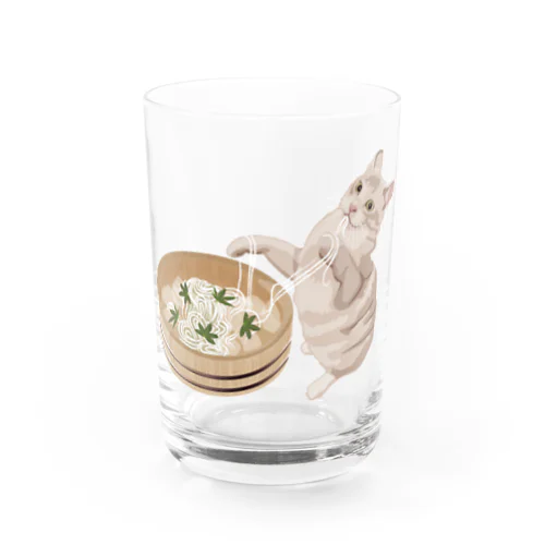 そうめん猫 Water Glass