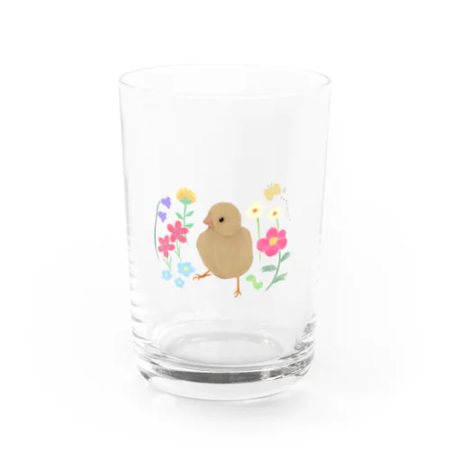 野花とヒナ Water Glass