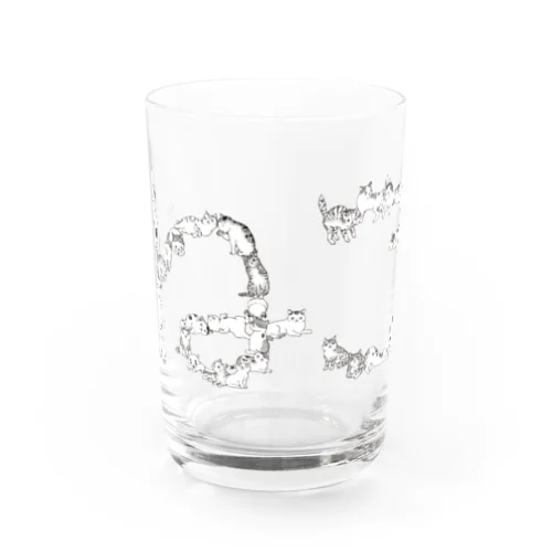 猫文字ねこ Water Glass