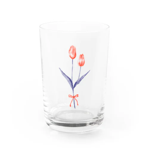 赤青鉛筆チューリップ🌷 Water Glass