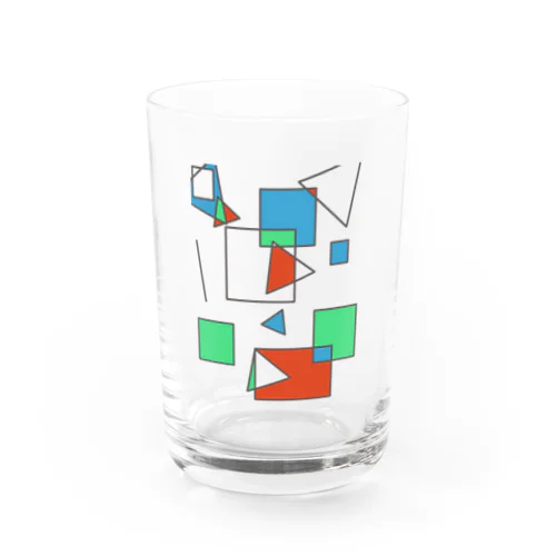 カラフル幾何学模様 Water Glass