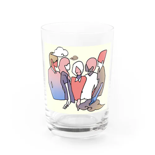 花束　柄① Water Glass