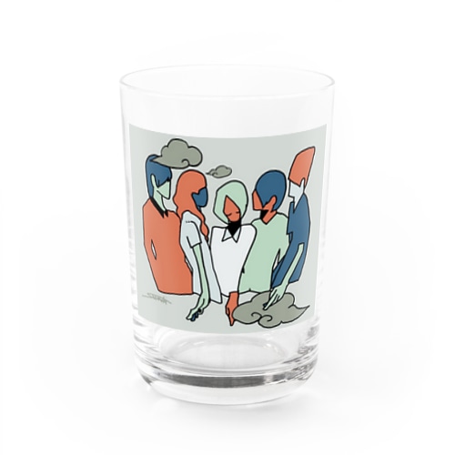 花束　柄③ Water Glass