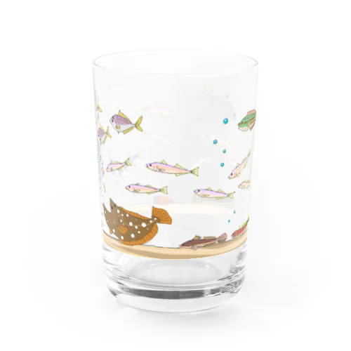 キス釣りとなかまたち Water Glass