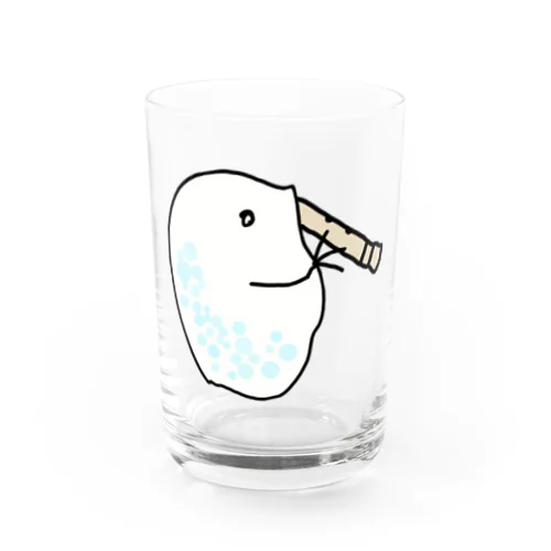 尺八を吹くミジンコ Water Glass