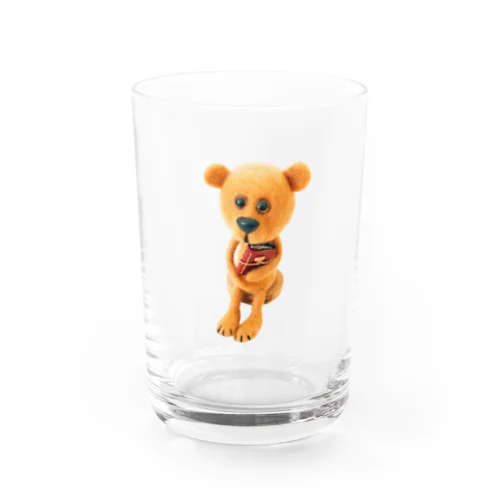 きょとん顔のクマ Water Glass