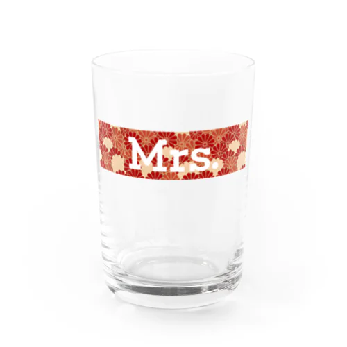 ペア(Mrs.)和柄赤 Water Glass