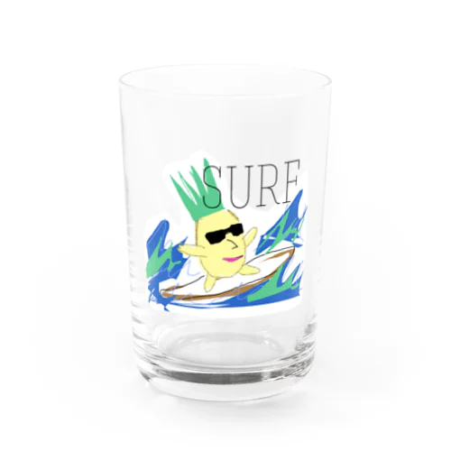 サーファーパイナップルななじ君 Water Glass