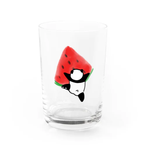 スイカによじのぼってくるパンダ🍉🐼 Water Glass