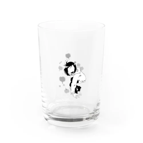 crazy girl375 Water Glass