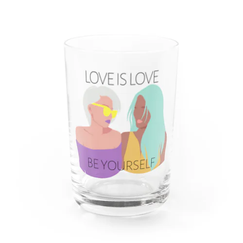 LOVE IS LOVE Water Glass