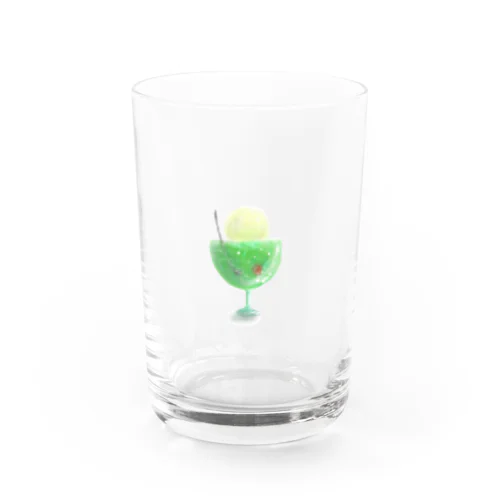 【透過】ふわふわメロンクリームソーダ Water Glass