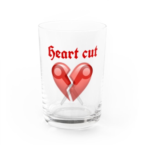 Heart cut Water Glass