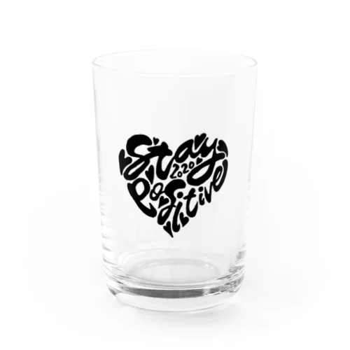 stay positive Water Glass