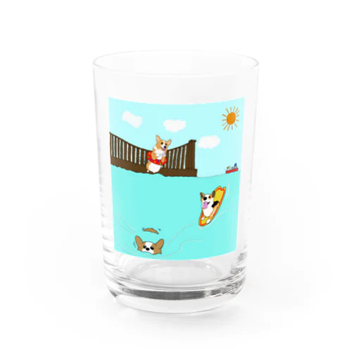 海だぜコーギー（お色選べます） Water Glass