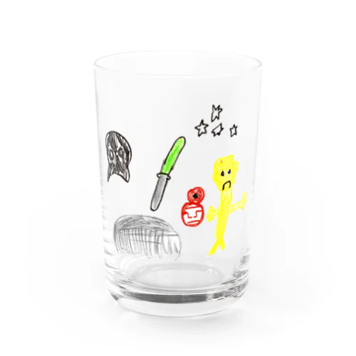 くろいドクロとなかまたち Water Glass