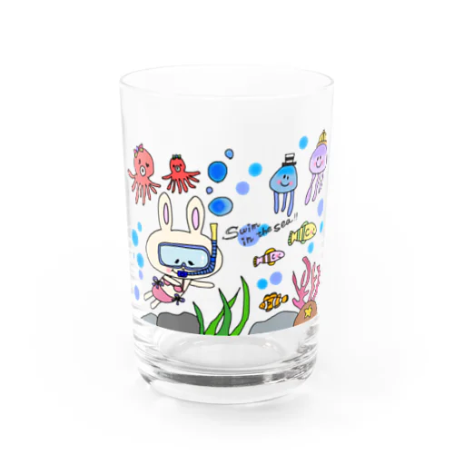 swim in the sea ! Water Glass