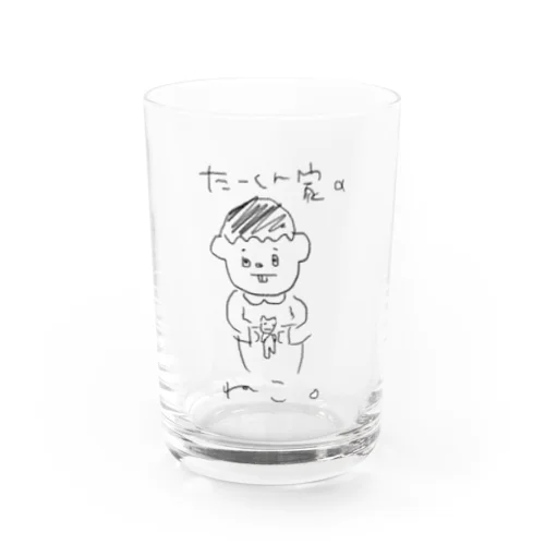 ねこは親友 Water Glass