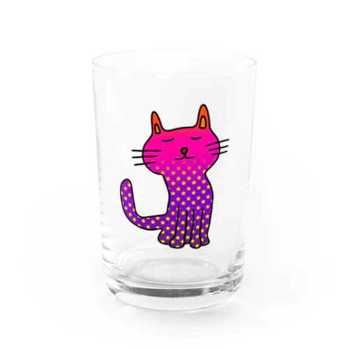 夜を待つネコちゃん Water Glass