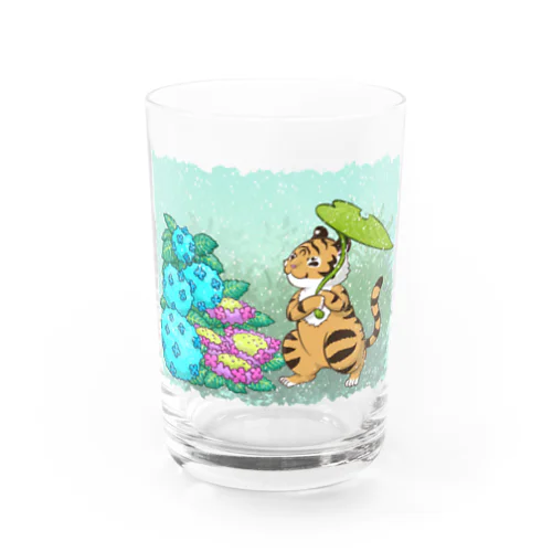 虎さんと紫陽花 Water Glass