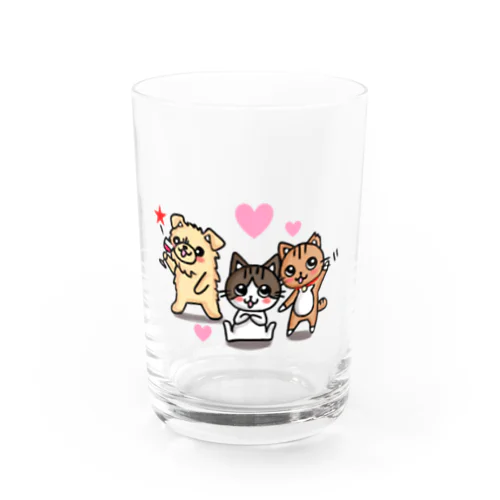 親父ギャグ好きな犬と猫 Water Glass