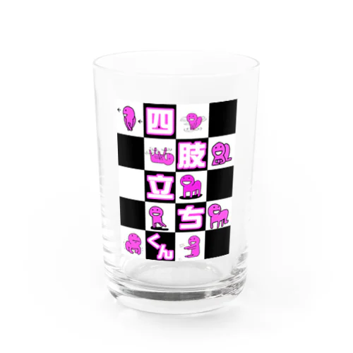 四肢立ちくん Water Glass