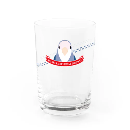 小鳥の足あと（コザクラインコ・バイオレット） Water Glass