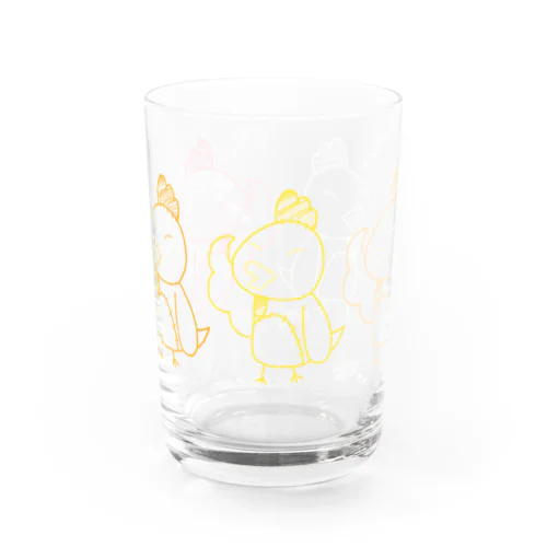 つぎはぎにわとり Water Glass