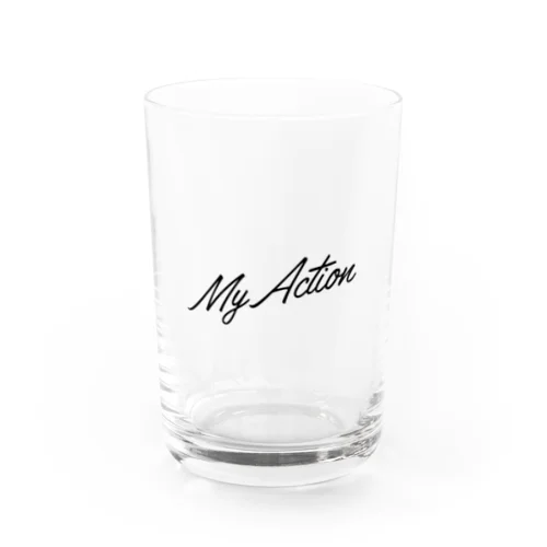 My Action Goods Black Water Glass