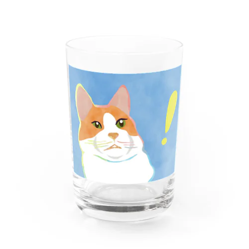 驚くねこ Water Glass