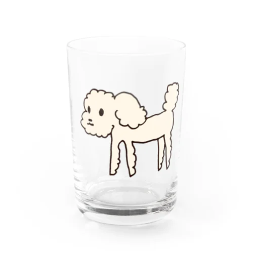 トイプードルくりぼーイラストその1.5b Water Glass