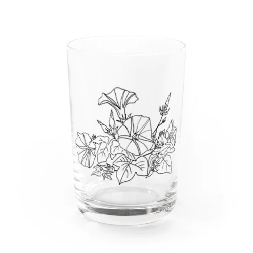 あさがお　モノクロ Water Glass