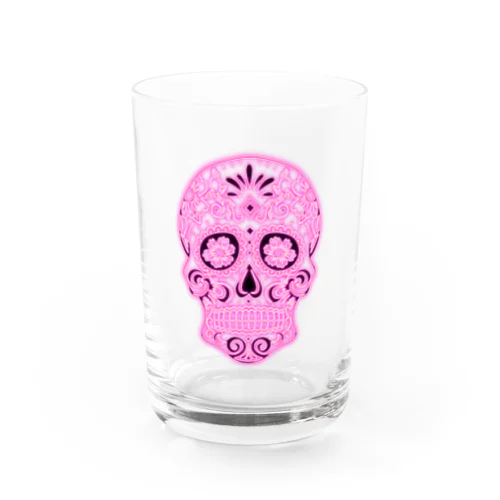 ピンク　ドクロTシャツ Water Glass