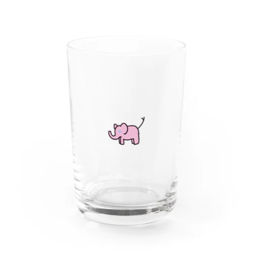 あやしげピンクの象さん Water Glass
