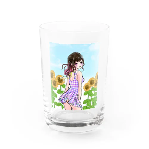 729chi¨̮ ひまわり柄 Water Glass