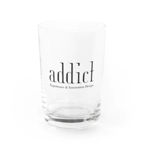 addict｜黒ロゴ基本 Water Glass