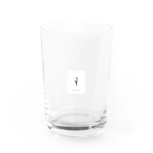 チューリップ×メッセージ Water Glass