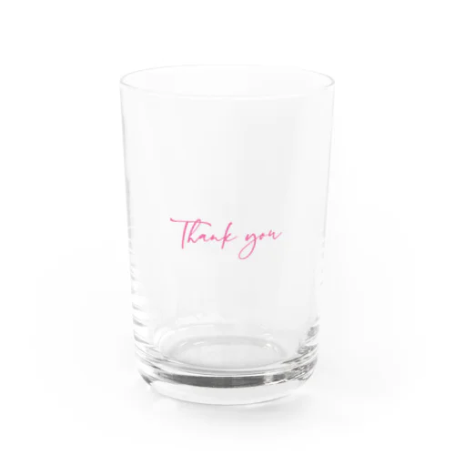 Thank you pink Water Glass