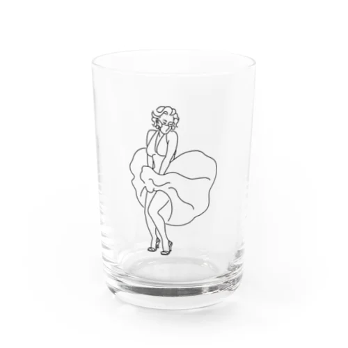 マスク姿のマリリン・モンロー Water Glass