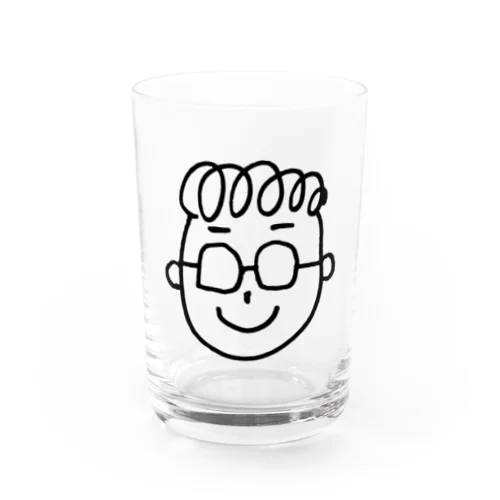 天パめがねくん Water Glass